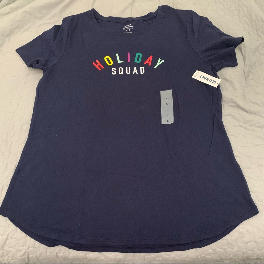 “Holiday Squad” T-Shirt Old Navy L